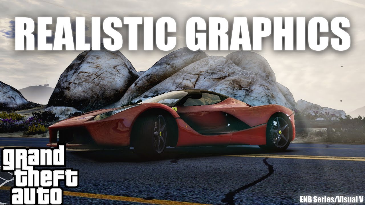 GTA 5 REALISTIC GRAPHICS Visual V   Make Visuals Great Again! (Laferrari)