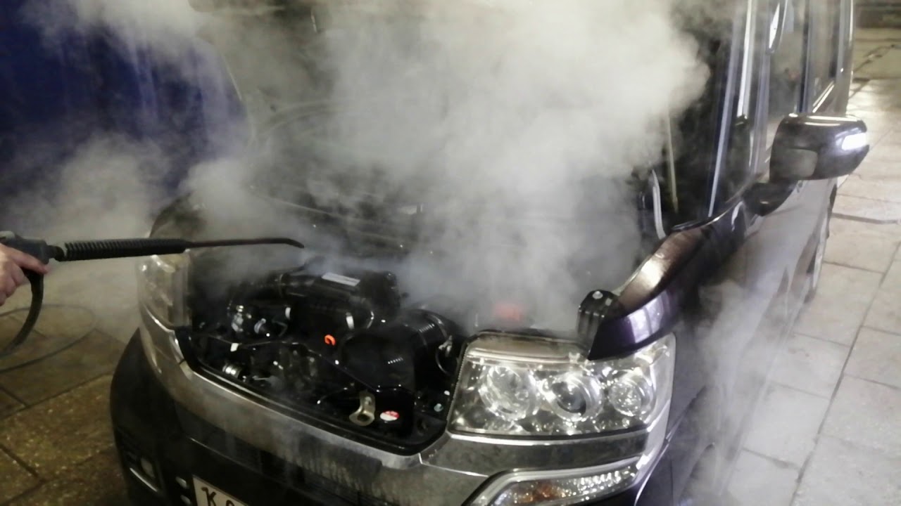 Мойка двигателя паром Honda N-Box / engine steam wash