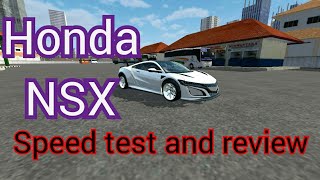 Honda NSX mod and speed test in bus simulator indonesia