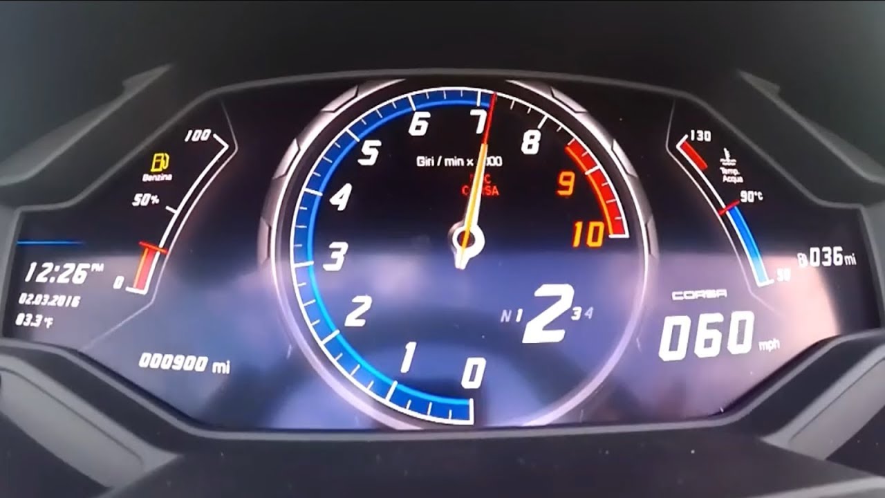 Lamborghini Huracan LP610-4 610 HP 0-100 km/h acceleration