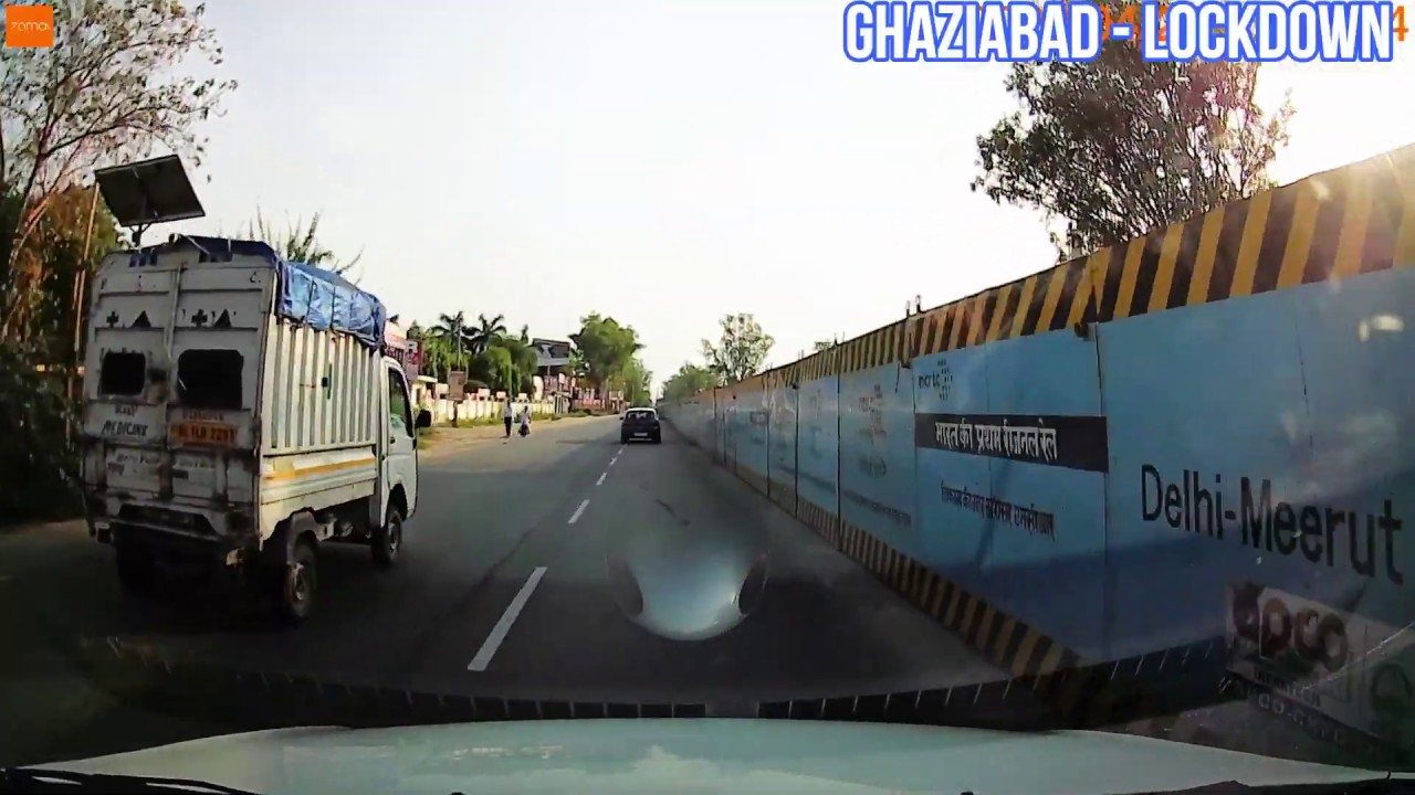 Lockdown View Video in ghaziabad – No ads , onroad video with swift car at high speed