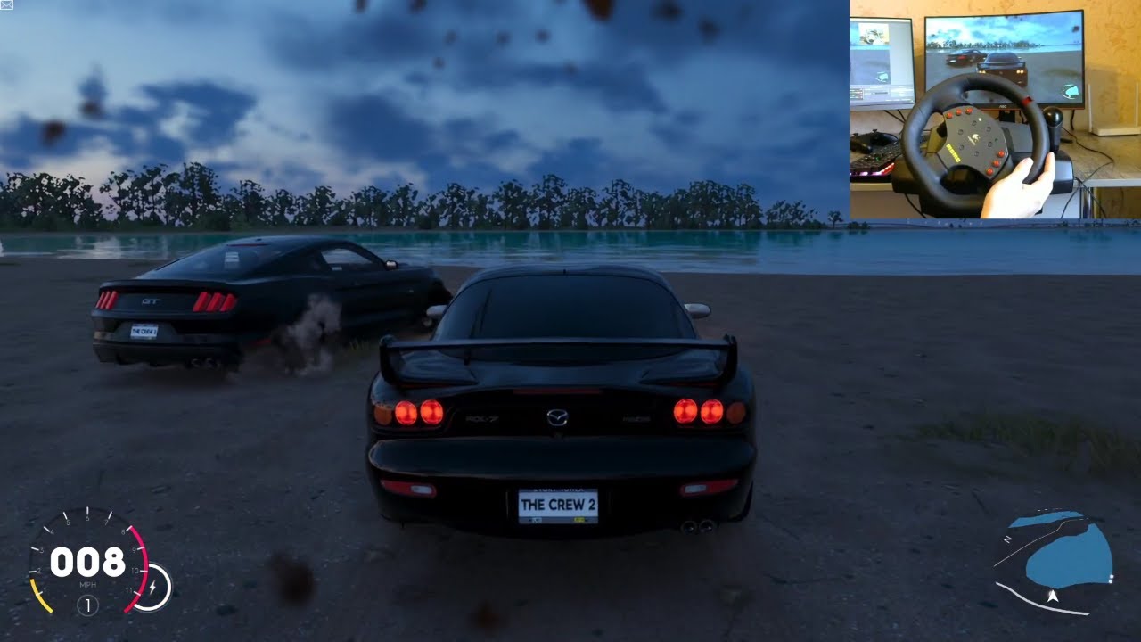 Mazda RX-7 – The Crew 2 | Logitech Momo Racing gameplay.
