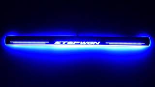 New  LEDスカッフプレート　ステップワゴン　RP　わくわくゲート　青