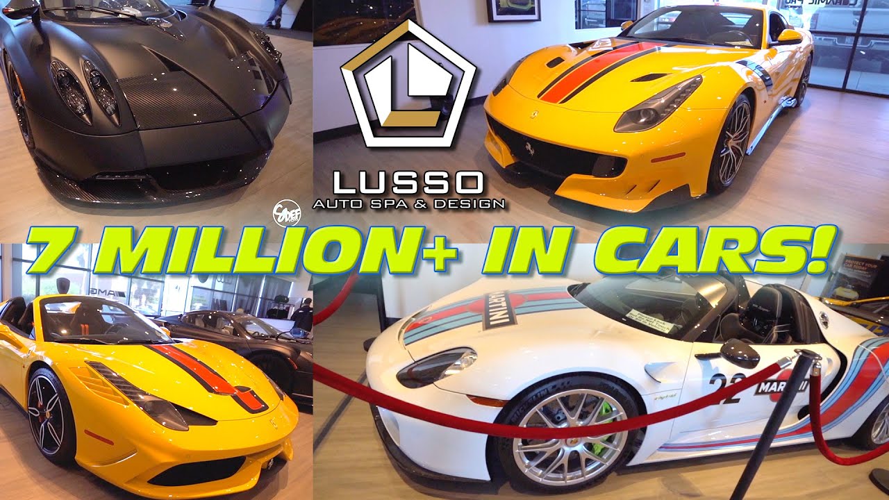 Over 7 million dollars in cars! Pagani huayra, Porsche 918, Ferarri TDF, and more.