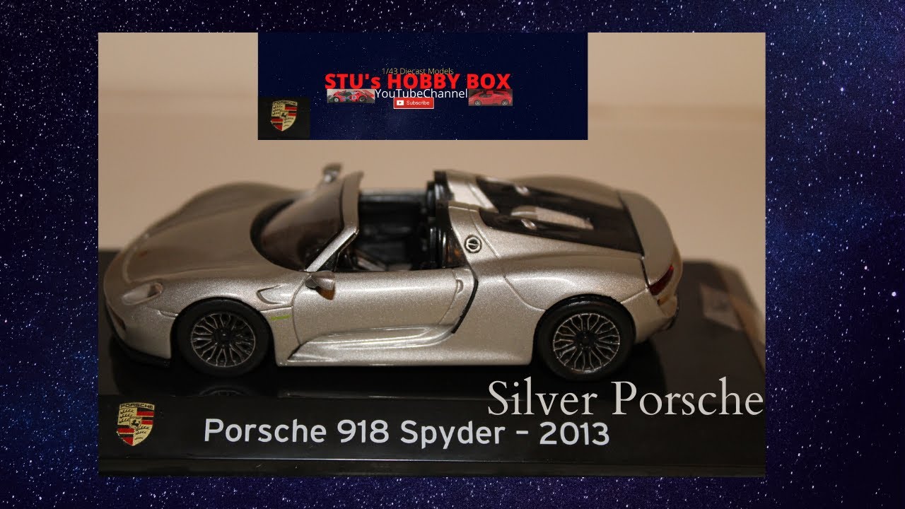Porsche 918 Spyder 2013 Silver 1/43 Scale Die-cast Model Car