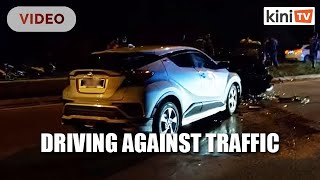 Toyota C-HR going against traffic kills one in Pahang