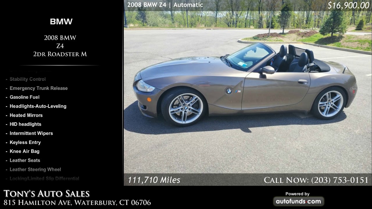 Used 2008 BMW Z4 | Tony&apos;s Auto Sales, Waterbury, CT