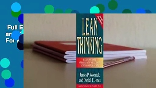 Full E-book  Lean Thinking: Banish Waste and Create Wealth in Your Corporation  For Kindle