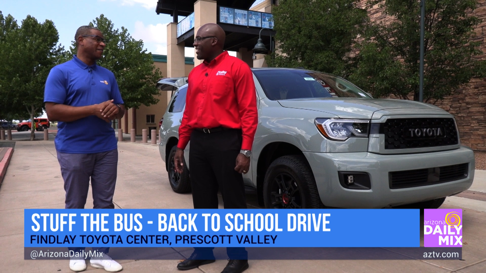 Findlay Toyota Group and the Stuff the Bus Prescott Distribution Event