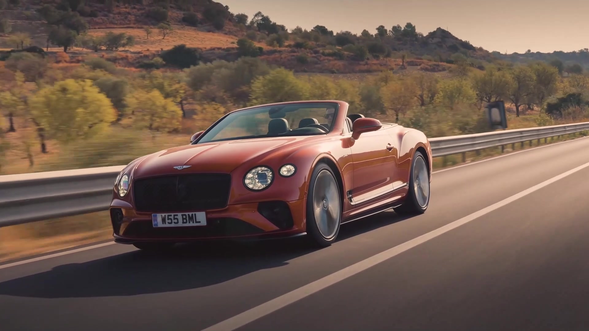 Bentley GT Speed Orange Flame Driving Video
