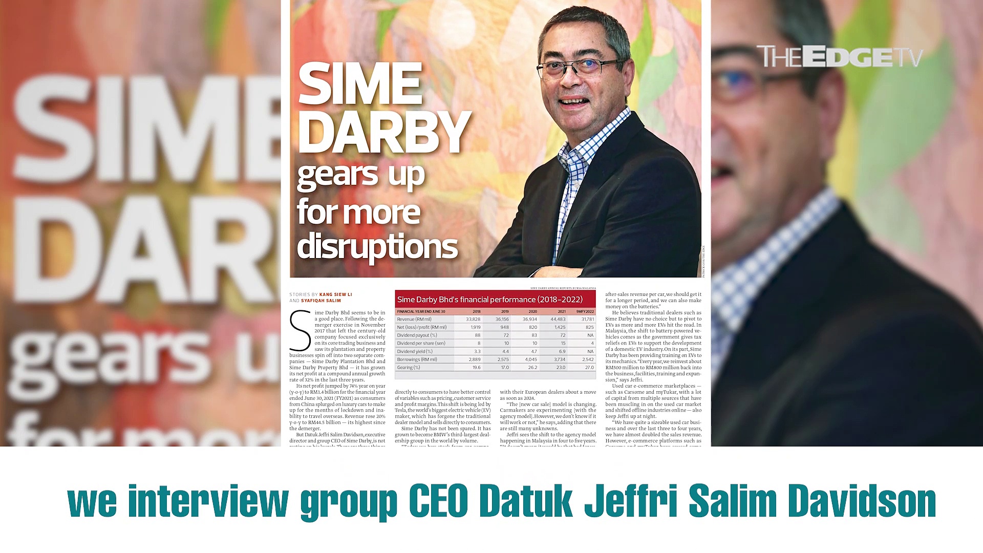 EDGE WEEKLY: Sime Darby Gears up for More Disruptions