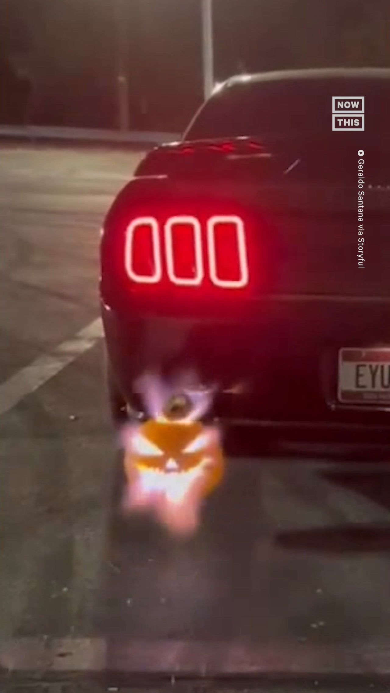 This Ford Mustang Features Blazing Jack-O-Lanterns