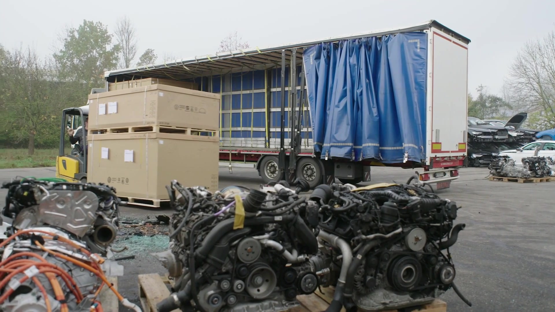 Car Dismantling and Scrap Processing – Logistic -Packing of Dismanteled Components