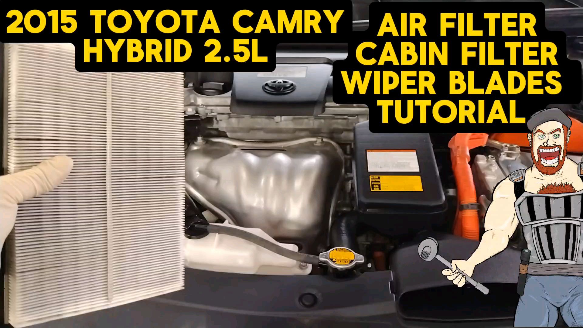 2015 TOYOTA CAMRY AIR FILTER _ CABIN FILTER _ & WIOER BLADES REPLACEMENT TUTORIAL